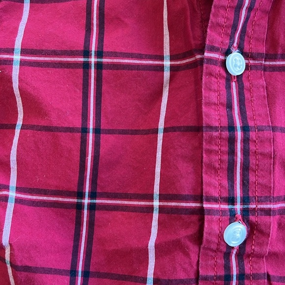 Janie and jack red plaid button down shirt - Picture 2 of 4